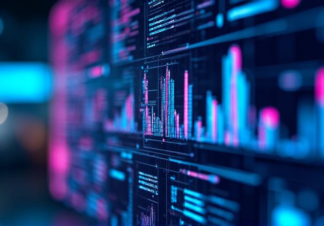 Futuristic AI Data Analytics Interface